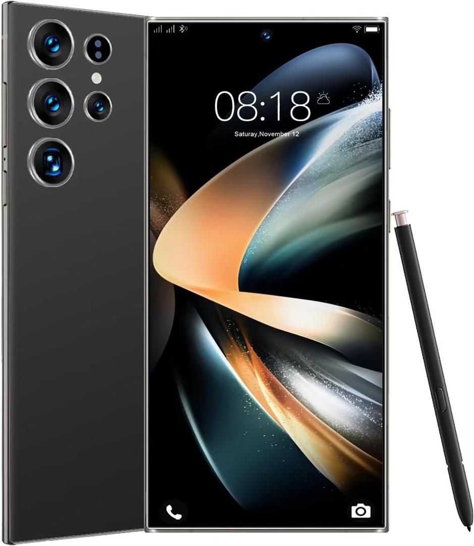 S25U+ Unlocked Cell Phone, 64GB Smartphone, Unlocked Android, 6.8 inch, New 10 Core Processor, Long Battery Life, Edge-to-Edge Display, Include Pen, US Version, 2025, Black