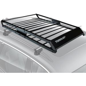 TOOENJOY Roof Rack Cargo Basket, 59 x 35.4 x 4.7 Inch, Anti-Rust Rooftop Cargo Carrier Universal Roof Basket Car Top Luggage Holder for Car, SUV and Truck, 200 lbs Capacity