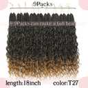 Boho Crochet Braids Close To Human Hair Pure Protein Silk Fiber 18 Inch Pre looped Goddess Box Braids with Three Soft Curls 9 Pack Bohemian Braids Crochet Hair for Black Women(T27,18Inch)