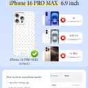 3 x Compatible with iPhone 16 Pro Max Case, with Polka Dot Aesthetics Design Simple Case for Women Girl, Cute Fashion Soft TPU Slim Protection Phone Case for iPhone 16 Pro Max 6.9'' - White