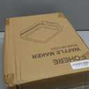 1200W Belgian Waffle Maker 4-Slice, Stainless Steel, 5 Browning Levels, Non-Stick Surfaces, Silver/Black, FOHERE - Perfect for Family Breakfasts (Black)