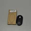 Logitech Pebble Mouse 2 M350s Slim Bluetooth Wireless Mouse, Portable, Lightweight, Customizable Button, Quiet Clicks, Easy-Switch for Windows, macOS, iPadOS, Android, Chrome OS - Black