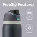 Owala FreeSip Insulated Stainless Steel Water Bottle with Straw for Sports, Travel, and School BPA-Free Sports Water Bottle, 32 oz, Foggy Tide