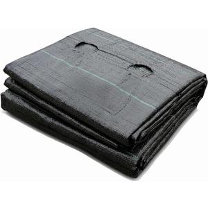Pre-Punched Weed Barrier Landscape Fabric with Planting Holes, Heavy Duty Woven Garden Weed Mat for Vegetable Garden, Strawberry Rows and Flower Beds (3.3ft * 33ft)