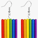 Funny Cute Weird Rainbow Earrings Creative Rainbow Love Heart Butterfly Sunflower Pencil Acrylic Dangle Earrings Lightweight Summer Ice cream Mushroom Frog Colorful Earrings for Women Jewelry Gifts