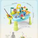 Water Table for Toddlers 1-3 with Pump: Summer Sensory Play Sink, Kitchen Fishing Playset with Running Water, Indoor Outdoor Montessori Water Toy Gift for Kids, BPA-Free, Non-Toxic