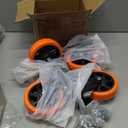 Caster Wheels 5"Heavy Duty Caster Wheels Set of 4, Dual Lock PU Casters, Industrial Swivel Casters for Workbench, Furniture & Tool Cart Smooth, Silent & Durable