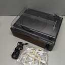 Vinyl Record Players Vintage Turntable with Speakers Belt-Driven Turn Tables Support 3-Speed, Bluetooth Wireless Playback, Headphone, AUX-in, RCA Line LP Phonograph Auto Stop Retro Black