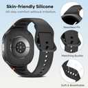 Silicone Bands Compatible with Samsung Galaxy Watch 8 Band 40mm 44mm/8 Classic 46mm, Waterproof Soft Wristband Sport Strap for Galaxy Watch 8 2025 Women Men