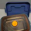 VASG Heated Lunch Box for Adults, 16000mAh Cordless Rechargeable Electric Lunch Box with 1L Stainless Steel Container, Portable Self-Heating Food Warmer for Work, Construction, Office & Travel (Blue/Green)