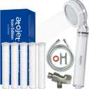 Filter Showerhead Born From Koreas Beauty Heritage  Pure Carbon Filters for Softer Skin & Smoother Hair | Eco Hose 2M (79in) l 6 Month Advanced Filtration Set (AJ8200MC-ECO-6MO-SLV)