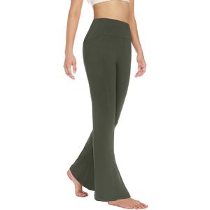 Women's Flare Leggings Bootcut Yoga Pants High Waisted Bell Bottom Workout Dress Pants with Pockets (XXL)