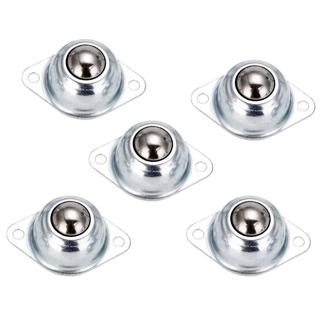 Caster Wheels,Trolley Wheels,Steel Ball Caster Car Robot Universal Eye Round Wheel Ball Swivel Caster Wheel 5pcs / 10pcs / 20pcs for Home Furniture Lay-B (Outer Diameter : 20Pcs) (Color : Silver, Si