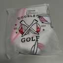 Magnetic Golf Towel Supporting Breast Cancer Research | 10% Profit Donation | 29 Waffle Microfiber | Removable High-Strength Magnet | Ultra Absorbent | Durable for Clubs & Balls (White/Pink)