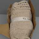 Amlie Home Chunky Knit Throw Blanket, Dual-Sided Soft Chenille Breathable Cable Knitted Blanket for Couch, Farmhouse Decorative Throw for Sofa & Chair, 60"x80", Beige