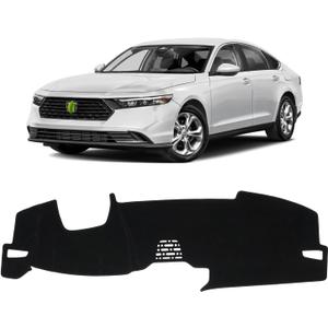 KUST Black Dash Cover for Honda Accord 2023-2026 Dash Carpet Polyester Dashboard Cover Non-Slip Dash Protector Interior Accessories for Accord Custom Fit Dash Mat Sunshade Windshield No Glare