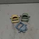 Eascrozn Baby Teething Toys for Infants 3+ Months Set of 3, Easy to Hold Silicone Teething Mitten with Soft Textures for Sensory Exploration and Teething Pain Relief, Baby Chew Toys for Sucking Needs (Blue)