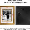 Yaetm 11x14 Gold Picture Frame with Decorative Inner Frame & Tempered Glass, Display 8x10 Photos with Mat on Wall - Portrait or Landscape - Ideal for Office & Home Dcor (Vintage Gold, Single)