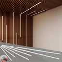 6-Lights LED Recessed Lighting Wall Panel Lights, Self-Adhesive Wood Slat Wall Panel Strip Light,4000K Touchable Switch Dimmable LED Aluminum Channel lamp, Under Cabinet Light (39in+31.5in+23.6in)