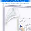 Magnetic White Board Dry Erase Board for Wall72" x 40" Wall-Mounted Aluminum Frame Marker Board, Foldable Portable Whiteboard with a Long Pen Tray for School, Classroom, Office & Home