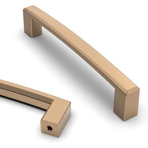 Asidrama 10 Pack 5 Inch(128mm) Champagne Bronze Kitchen Cabinet Handles, Cabinet Pulls Kitchen Cabinet Hardware for Cupboard Drawer Handles Dresser Pulls (5" Hole Center)