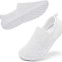 Racqua Toddler Boys Girls Water Shoes Baby Aqua Pool Swim Slip On Quick Dry Beach Shoes (Baby/Toddler) (18-24 Months Infant, Hdk1609t-white)