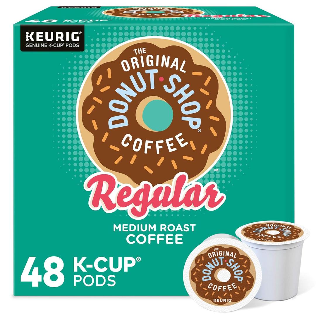 The Original Donut Shop Regular, Single-Serve Keurig K-Cup Pods, Medium Roast Coffee Pods, 48 Count (EXP 04/23/28)