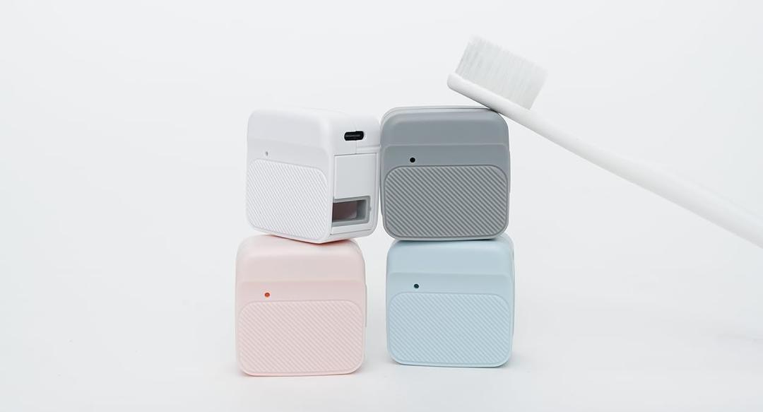 2 x 1 Pack White Portable Toothbrush Purifier - Compact and Lightweight Toothbrush Sterilizer for Daily Use.