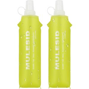 Soft Flask Running Bottles Collapsible Water Bottle Foldable for Traveling Running Vest Collapse Hydration TPU 500ml for Runner (500ml-Pack of 2)