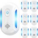 Pest Indoor Repeller, Plug-in Control Device Electronic Repellent for Rodent, Mice, Rats, Roaches, Bugs, Ants, Spiders, 2 Mode Switching (6 Pack)