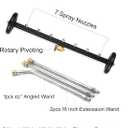 2-in-1 24" Dual-Function Undercarriage Pressure Washer Cleaner, Surface Cleaner for Power Pressure Washer Attachment Underbody Car Wash Water Broom with 3 Pieces Extension Wand, 4000 PSI