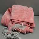 Heated Blanket 50" x 60" - Soft Flannel Sherpa Electric Throw Blanket with 5 Heating Levels & 4 Hours Auto Off for Office, Heating Blanket as a Gift for Grandma, Machine Washable (Pink)