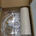 Small Lamp Shade, Beige Drum Lampshade 8.7''Top X 8.7'' Bottom X 7.9'' High, Replacement Lamp Shade Natural Linen Hand Crafted for Table Lamps Floor Lamps Chandelier Lamp, Easy Assembly Required