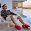 Arch Support Clogs for Men Women, Closed Toe EVA Foam Clogs Non-Slip (Red, M)