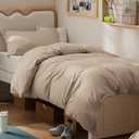 Bedsure Duvet Cover Twin/Twin XL Size - Soft Double Brushed Bedding Set for Kids & Adults, Zipper Closure, 2 Pieces, Includes 1 Duvet Cover (68"x90") & 1 Pillow Sham, NO Comforter, Hazel