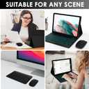 LAMA 7 Colors Backlit Keyboard Case with Mouse for Samsung Galaxy Tab A8 10.5 Inch, Wireless Keyboard Case with S Pen Holder for Galaxy Tab A8 10.5" 2021 (SM-X200/X205/X207), BK