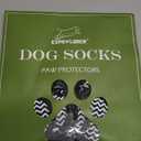 EXPAWLORER 6Pcs Anti Slip Dog Socks to Prevent Licking Paws, Dog Shoes for Hot Pavement Double Sides Dog Boots & Paw Protectors Booties for Hardwood Floors with Grippers Small Medium Large Senior Dogs (Grey)