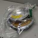 316048413 and 316048414 Stove Burner Drip Pans for Electric Stove Top - Perfectly Fit Frigidaire Kenmore Electric Range -Thickening to Prevent Bending and Rust - Include 2 x 6 in, 2 x 8 in (Chrome)