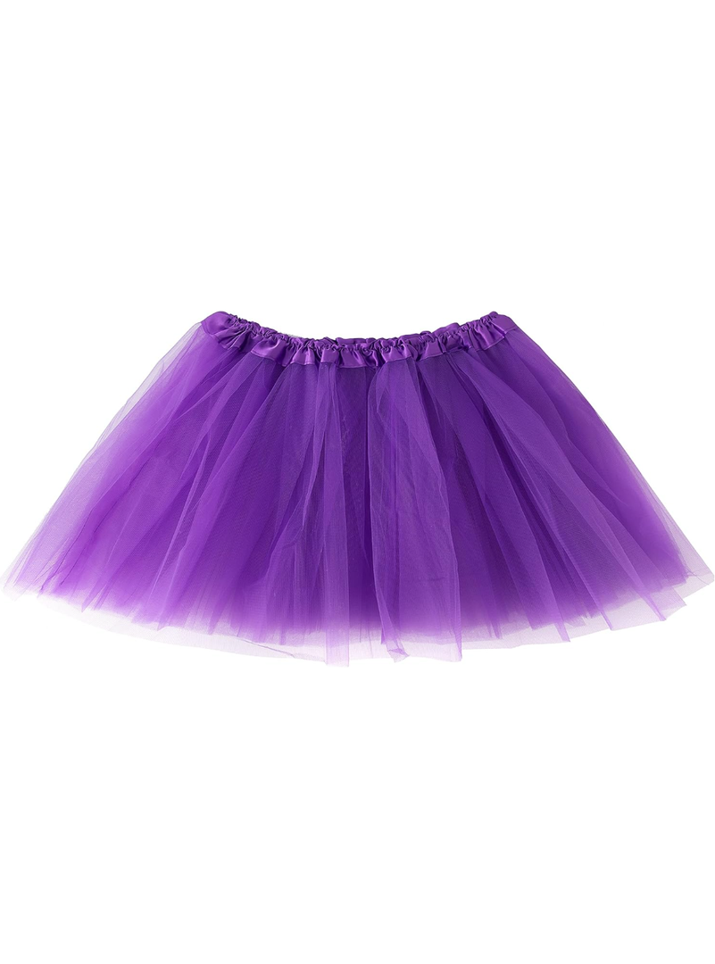 Lanzom Women's Classic Elastic 4-Layered Tulle Tutu Skirt Ballet Party Costume
