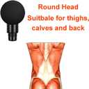 Massage Gun Heads,2 PCS Round-Head Massage Gun Attachments,0.75 Inch Diameter Massage Gun Replaceable Soft Heads,19mm Diameter Muscle Massager Attachments for Back Massager Exchanging