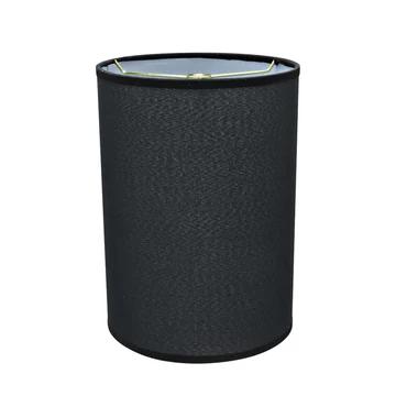 # 31010 TRANSITIONAL HARDBACK EMPIRE SHAPE SPIDER CONSTRUCTION LAMP SHADE IN BLACK RAYON FABRIC, 8" WIDE (8" X 8" X 11") GREY