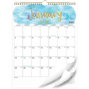 2026 Wall Calendar - Monthly Wall Calendar 2026 from Jan. 2026 - Dec. 2026, 8.5" x 11", Twin-Wire Binding, Large Blocks, Perfect for Home or Office