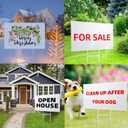 2 x 10 Pack 18 x 12 Inches White-Corrugated-Plastic-Yard-Sign-with-Stakes for Birthday, Real Estate Garage Sale Signs, Rent, Guidepost Decorations, Christmas