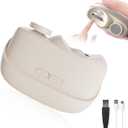 Electric Nail Clippers for Seniors,Smart Nail Clippers 2025 New 3 in 1 Electric Toenail Clipper with Polishing and LED Light,Smart Toenail Clipper 2 Adjustable Speeds for Adults,Baby (Apricot)