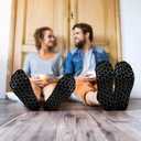 Non Slip Yoga Socks with Grips for Pilates, Ballet, Barre, Barefoot, Hospital Anti Skid Socks for Women and Men (Medium, 6 Pairs-black)