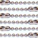 36" Inch Stainless Steel Ball Chain Necklace, 2.4mm, Military Dog Tag Necklace (2 Pack) 