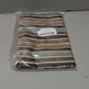 Yangest Brown Striped Throw Pillow Cover Multicolor Velvet Cushion Cover Modern Bohemian Pillowcase for Sofa Couch Bedroom Living Room Home Christmas Decoration,16x16 Inch