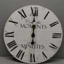 24 Inch Inspritional Silent Quartz Clock,White Distressed Shiplap Farmhouse Wooden Wall Clocks for Indoor Decor