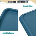Mumufy 24 Pcs Plastic Fast Food Trays Bulk Colorful Restaurant Serving Trays Cafeteria Rectangular Plastic Serving Platter Grill for Kitchen Restaurant Coffee (Elegant Color)
