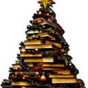 Christmas Book Lovers Gifts for Women Men - Wooden Christmas Ornaments 2025 for Tree Decorations - Bookshelf Decor, Gifts for Book Lovers Nerd The Librarians Readers - Not 3D, Flat Ornaments